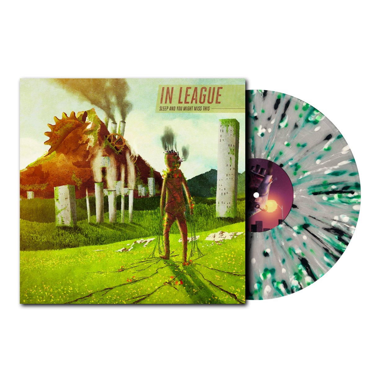 Sleep and You Might Miss This Green & Black Splatter Vinyl