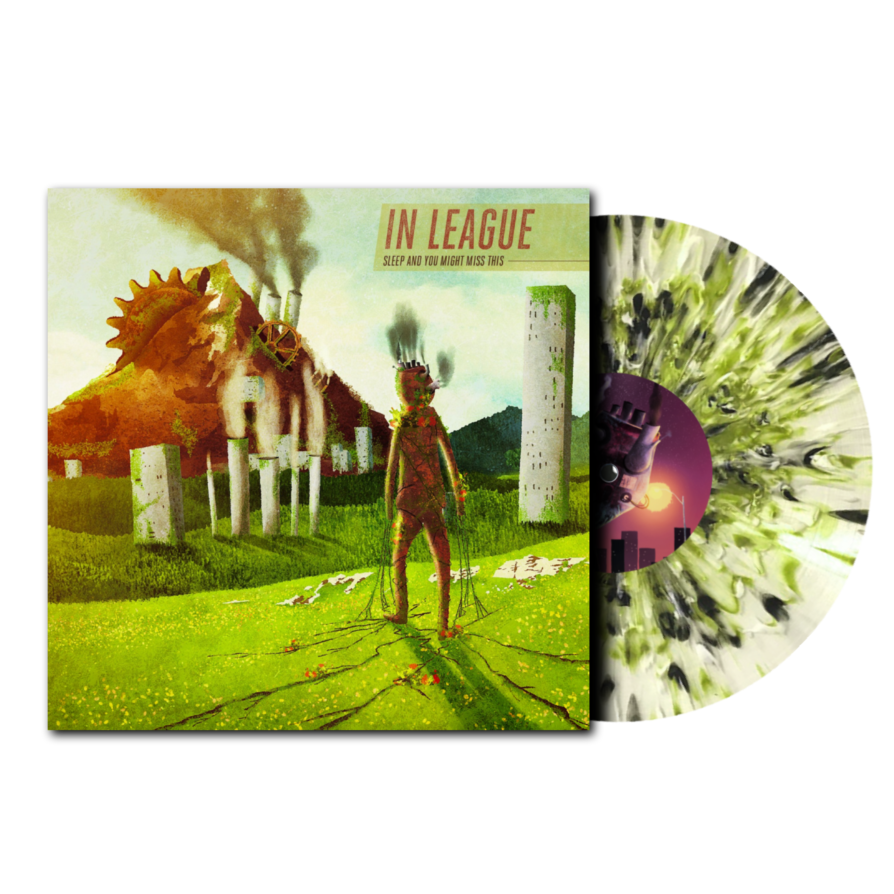 Sleep and You Might Miss This Green & Black Splatter Vinyl